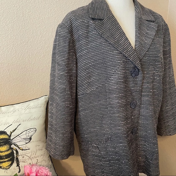 Coldwater Creek WOOL Blend Jacket Blazer Large - Picture 2 of 5